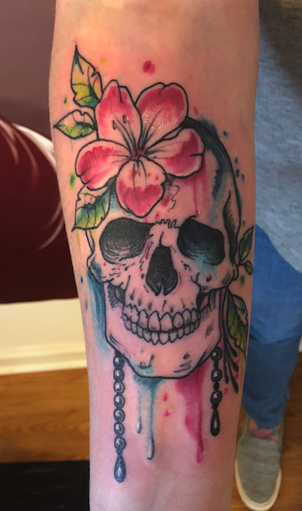 Jaisy Ayers - more skull and flowers